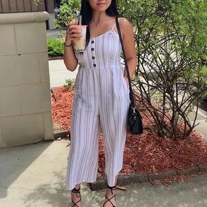 Beige/ Tan Flared Leg Culottes Jumpsuit